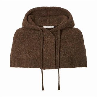 Rabens Saloner Sinika Sheep Knit Hood Dark Brown